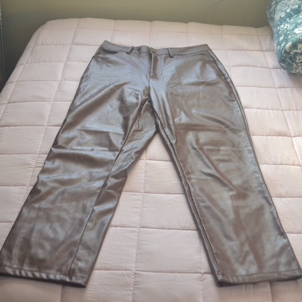 Chocolate Faux Leather Pants